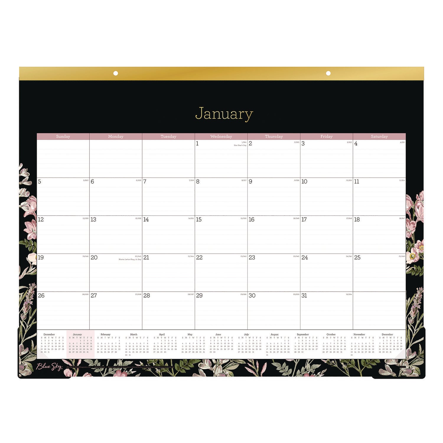 blue-sky-neveah-monthly-desk-pad-calendar-floral-artwork-22-x-17-white-black-pink-sheets-gold-headband-12-month-jan-dec-2025-bls148629_1